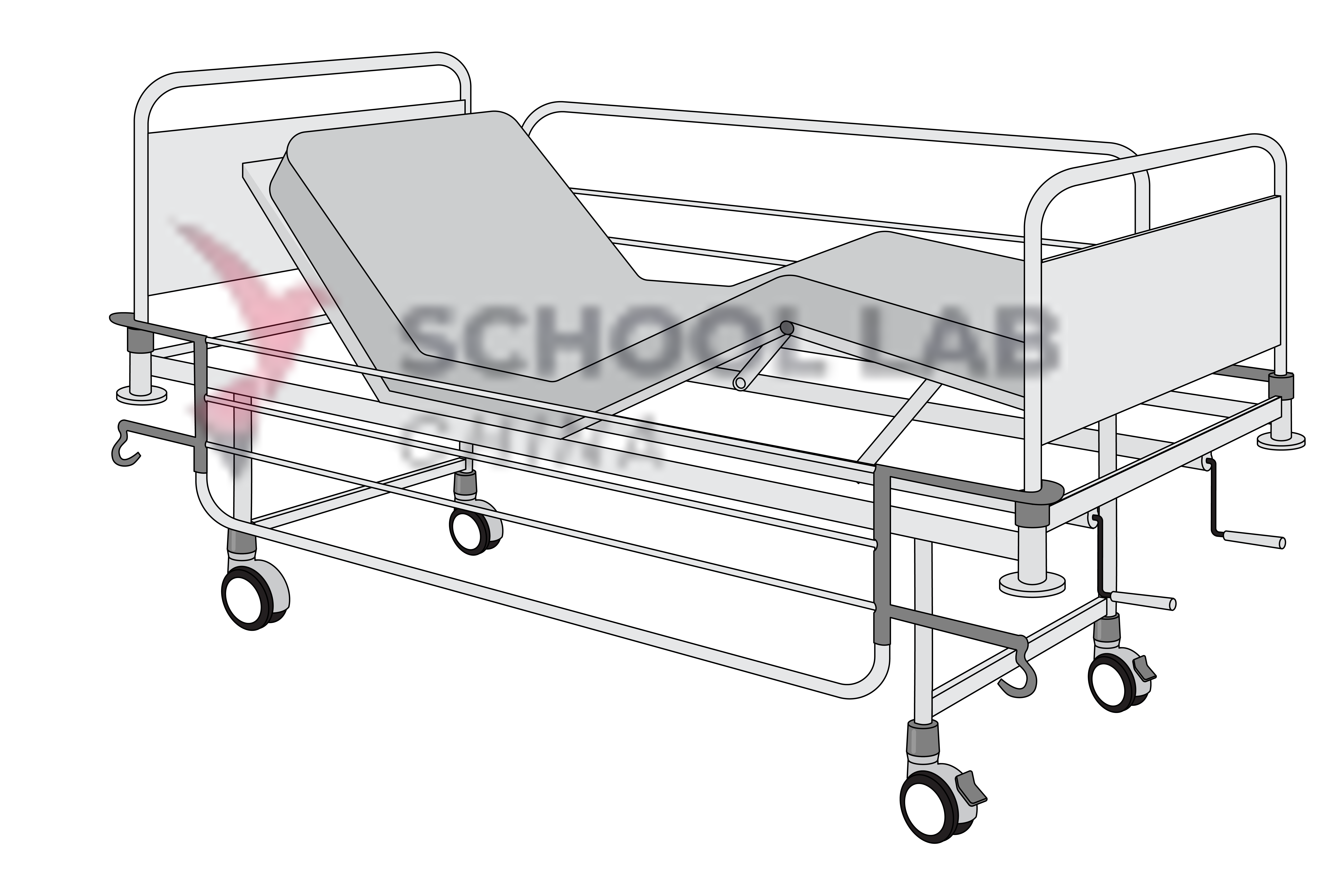 Bed,hospital,ICU,w/mattress